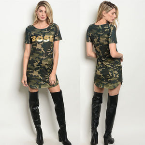 Camo dress, Womens Boss Clothing, Boss camo dress
